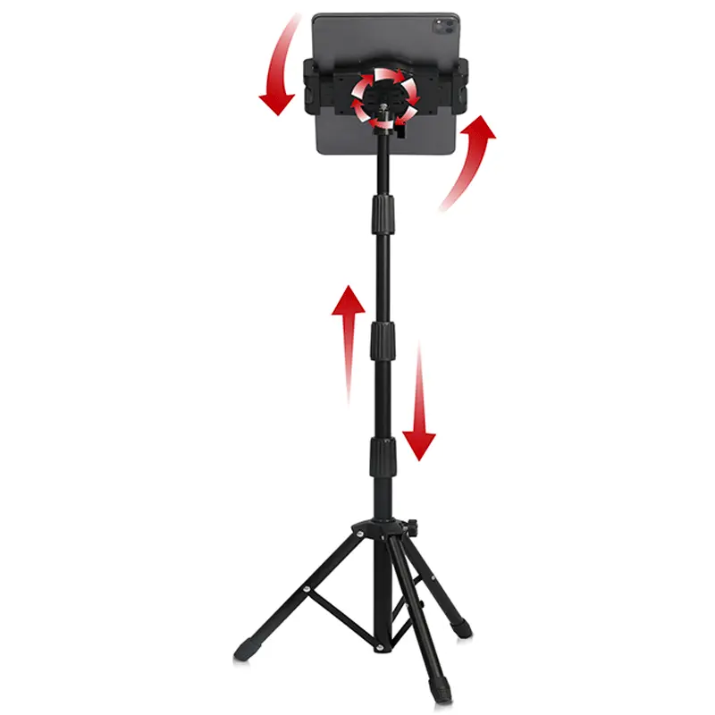 Adjustable Tablet Stand Tripod Floor Holder Live Mount Support for 4-13 inches for iPad Air Pro 12.9 Xiaomi Tab Pc Lazy Bracket