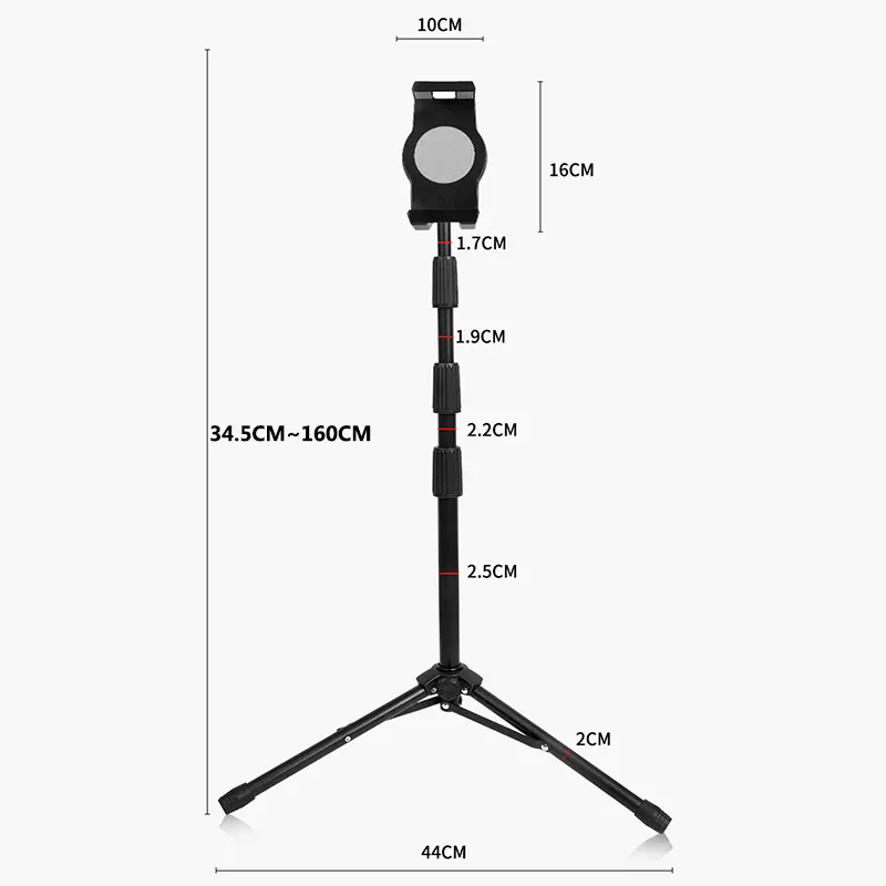 Adjustable Tablet Stand Tripod Floor Holder Live Mount Support for 4-13 inches for iPad Air Pro 12.9 Xiaomi Tab Pc Lazy Bracket
