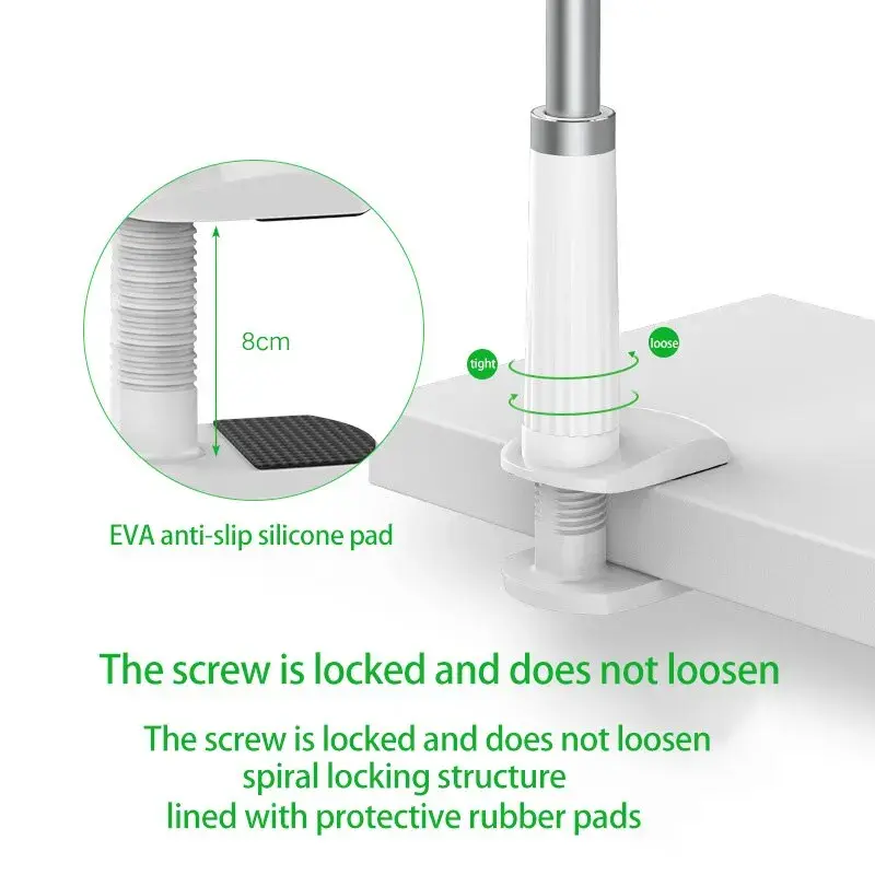360 Clip Mobile Phone Holder Stand Portable Flexible Lazy Bed Desktop Bracket Desk Mount Stand Base For iPhone Samsung Xiaomi