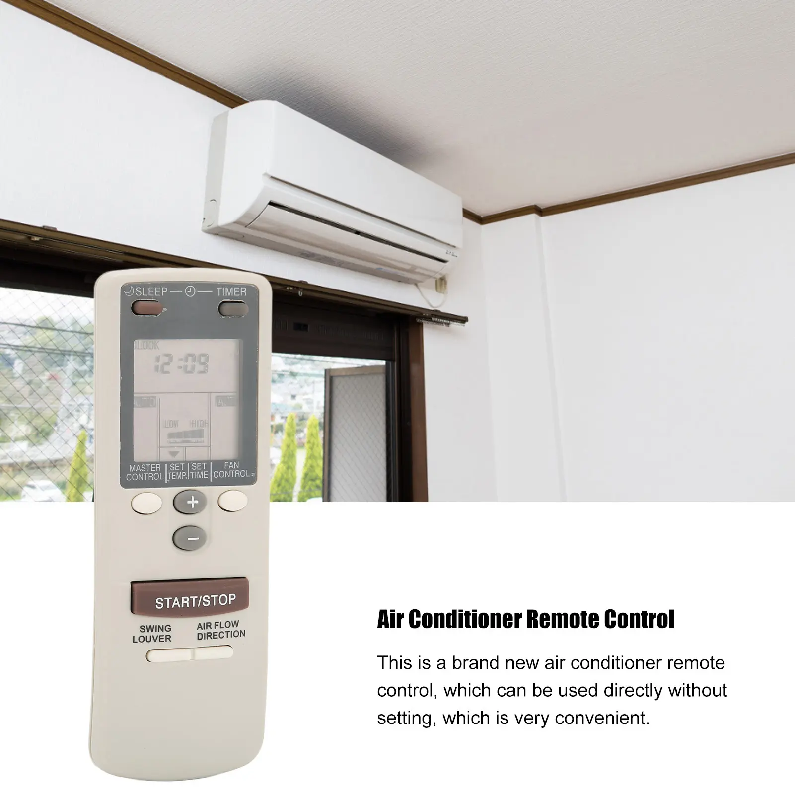 Air Conditioner Remote Control  Long Service Life Replacement Air Conditioner Remote for Fujitsu  Ar‑ab10 Ar‑db5