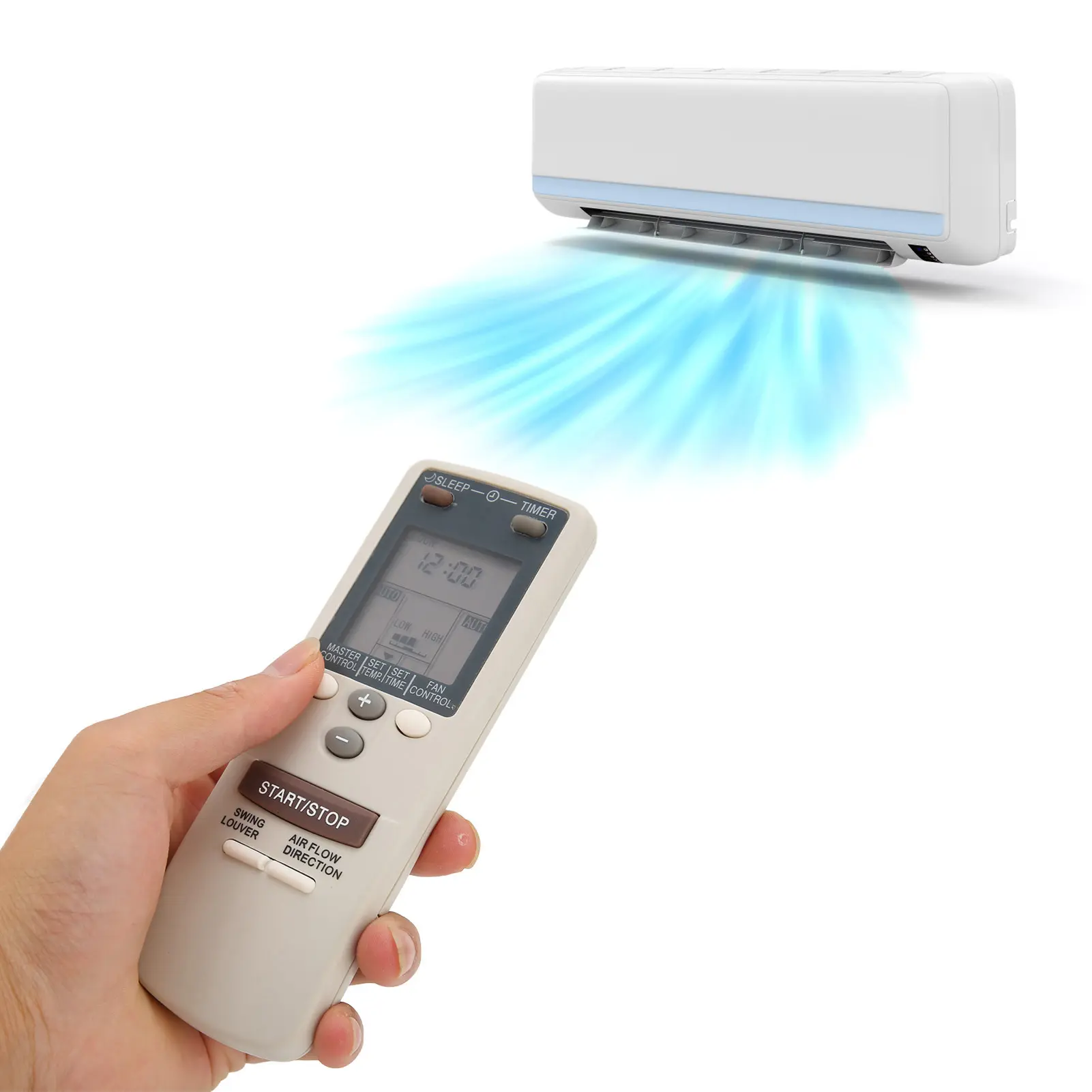 Air Conditioner Remote Control  Long Service Life Replacement Air Conditioner Remote for Fujitsu  Ar‑ab10 Ar‑db5