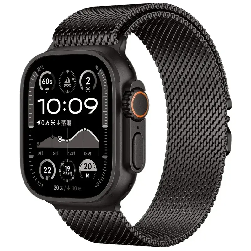 Magnetic Milanese Loop Strap for Apple watch Ultra band 49mm 46mm 45mm 42 44mm correa bracelet for iWatch Series 10 9 8 7 6 5 SE