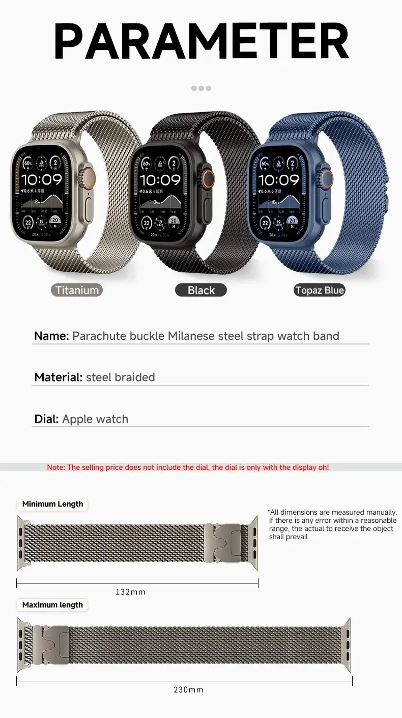 Magnetic Milanese Loop Strap for Apple watch Ultra band 49mm 46mm 45mm 42 44mm correa bracelet for iWatch Series 10 9 8 7 6 5 SE