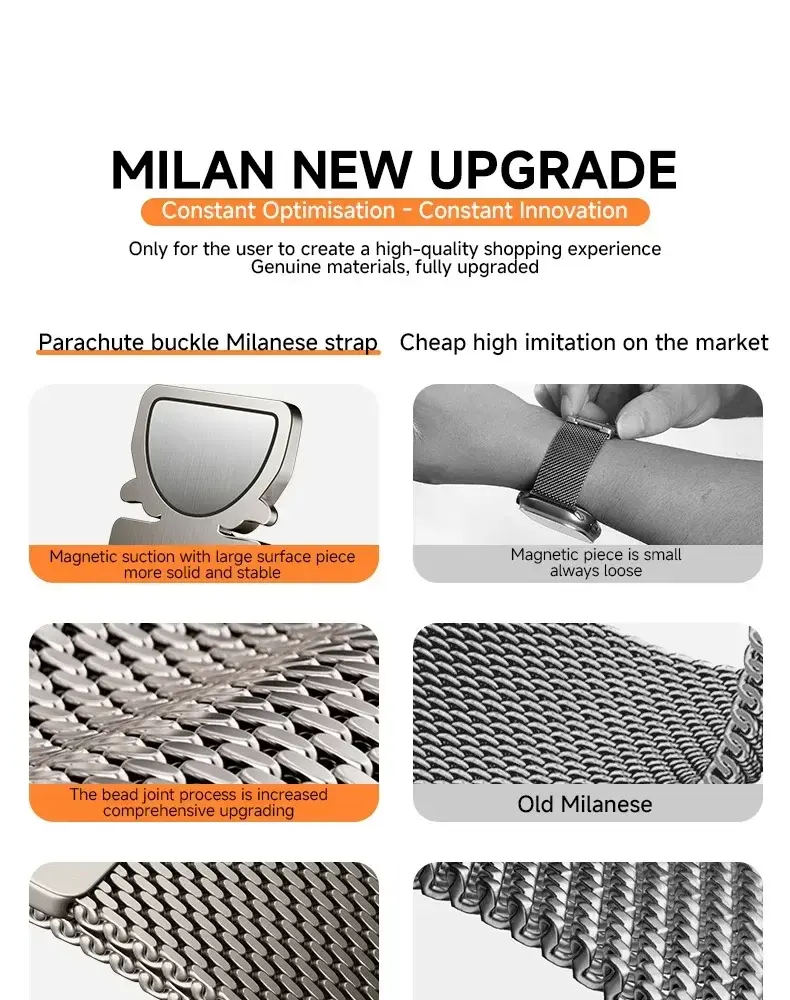 Magnetic Milanese Loop Strap for Apple watch Ultra band 49mm 46mm 45mm 42 44mm correa bracelet for iWatch Series 10 9 8 7 6 5 SE