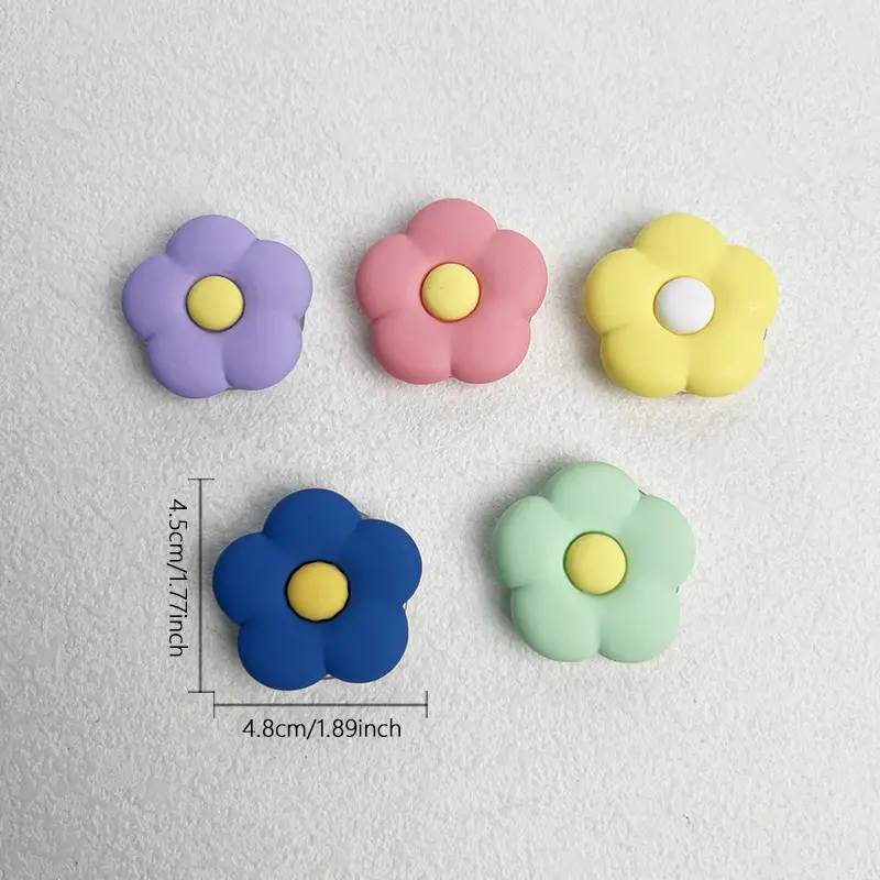 Socket Talk Macron color resin flower mobile phone stand Lazy foldable desktop stand three-dimensional flower mobile phone grip