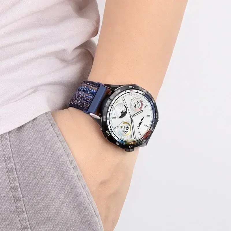 20mm 22mm Smart Watch Strap for Amazfit Balance GT4/3/2 46mm Nylon Loop Bracelet for Samsung Galaxy Watch 4/6 Classic 5 Pro 45mm