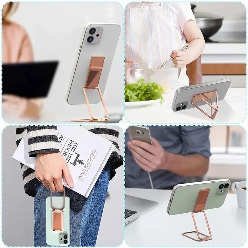 Luxury Cellphone Holder Metal Mobile Phone Stand Square 360° Folding Finger Ring Tablet Alloy Bracket for Samsung iPhone 12 13