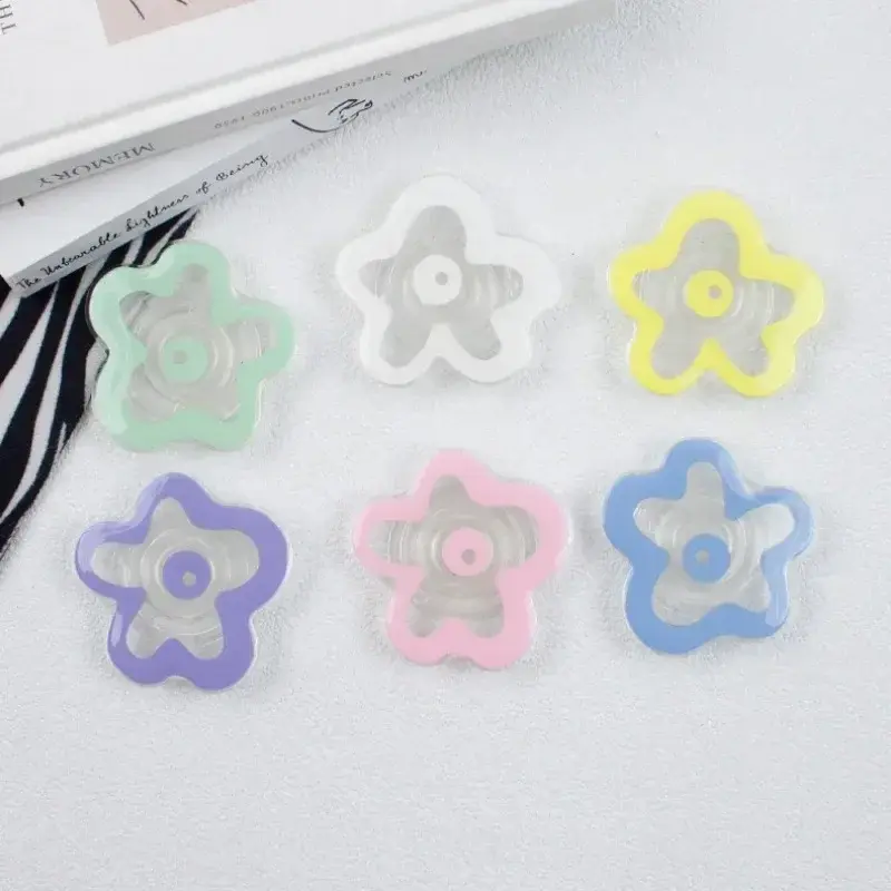 Cute Floral Phone Grip posocket Tok Flower Cellphone Stand Holder for iPhone 15 14 Mobile Bracket Foldable Expanding Kickstand