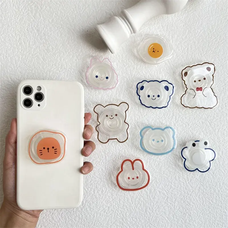 Cartoon Animal Korean INS Cute Bear Folding Grip Holder Socket Pocket Support Mobile Phone Finger Ring Griptok Expanding Stand