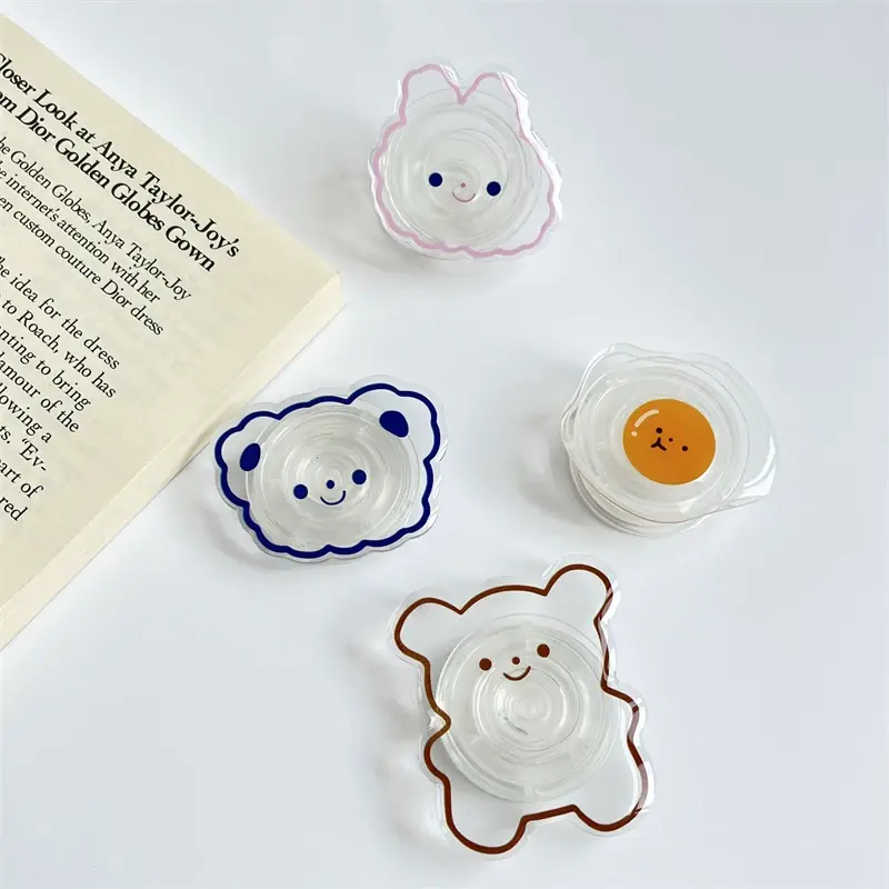 Cartoon Animal Korean INS Cute Bear Folding Grip Holder Socket Pocket Support Mobile Phone Finger Ring Griptok Expanding Stand