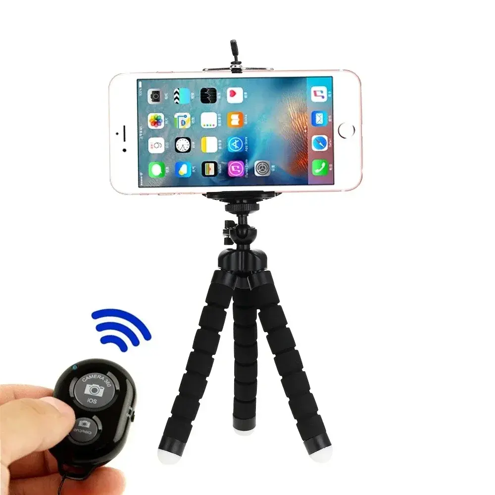 Tripod For Phone Flexible Sponge Octopus Mini Tripod For IPhone Mini Camera Tripod Phone Holder Clip Stand