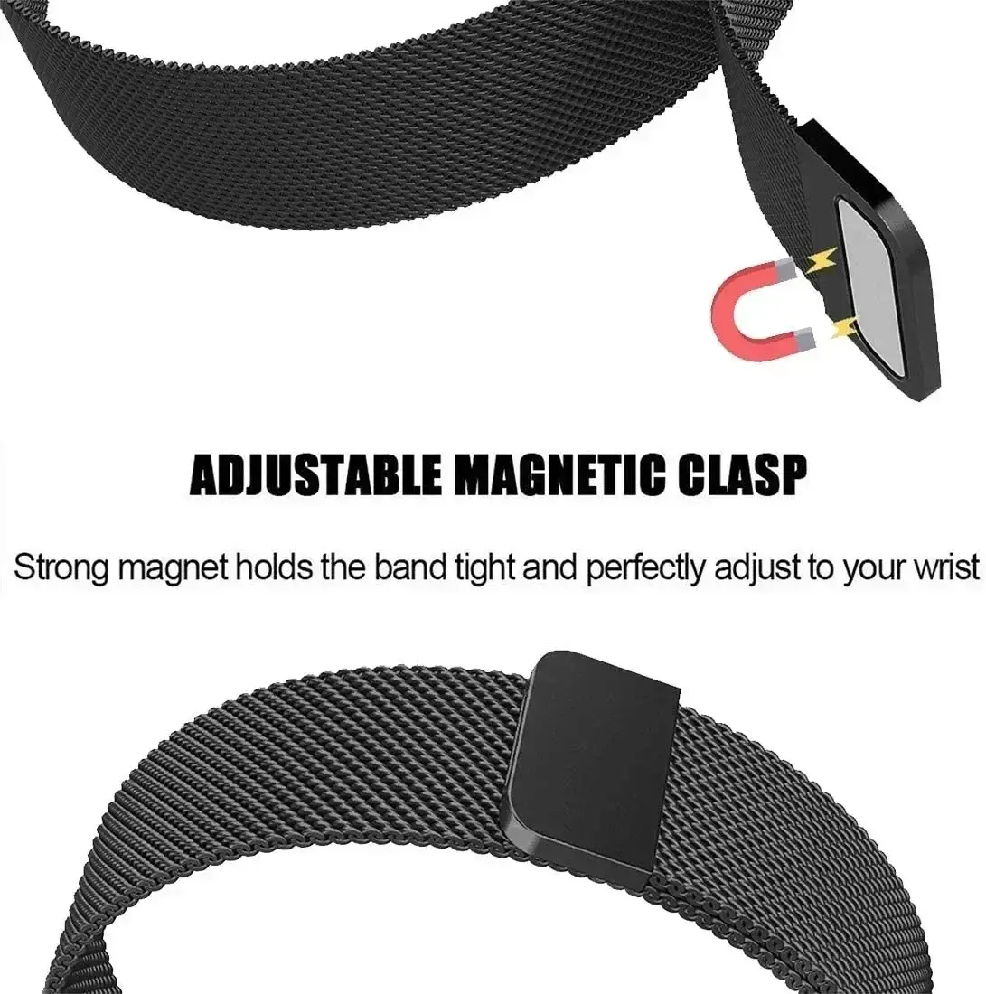 Milanese Loop Strap for Samsung Galaxy Watch 7 6 5 4 44mm 40mm Magnetic Metal Band 22mm 20mm Bracelet Galaxy Watch 4/6 Classic