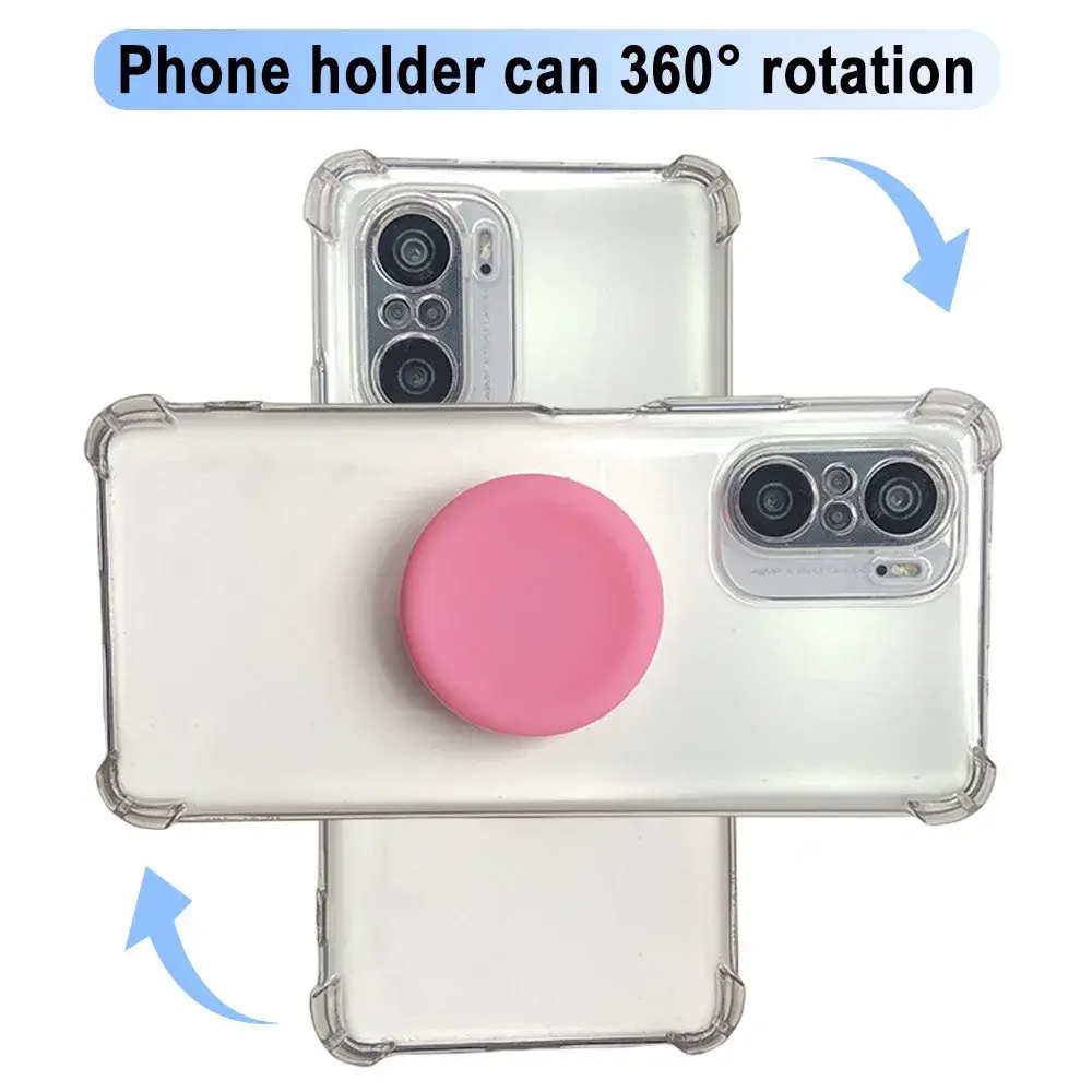 1PC Cute Colorful Design Liquid Silicone Phone Grip Foldable Easy to Hold All Phone Models are Universal Portable Skin-Friendly