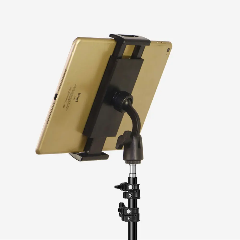 Adjustable Tripod Tablet Floor Stand 360° Rotating Holder, 24”-65” Height for 4-14” Tablets, Foldable & Portable Universal Mount