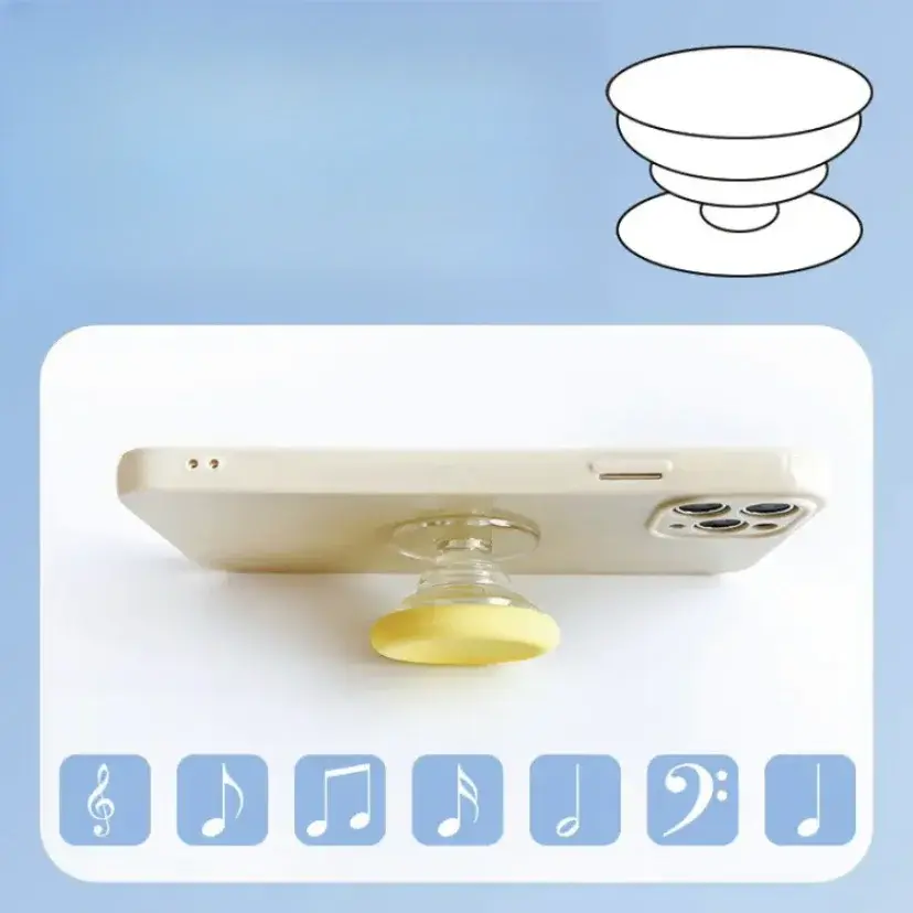 1PC Cute Colorful Design Liquid Silicone Phone Grip Foldable Easy to Hold All Phone Models are Universal Portable Skin-Friendly