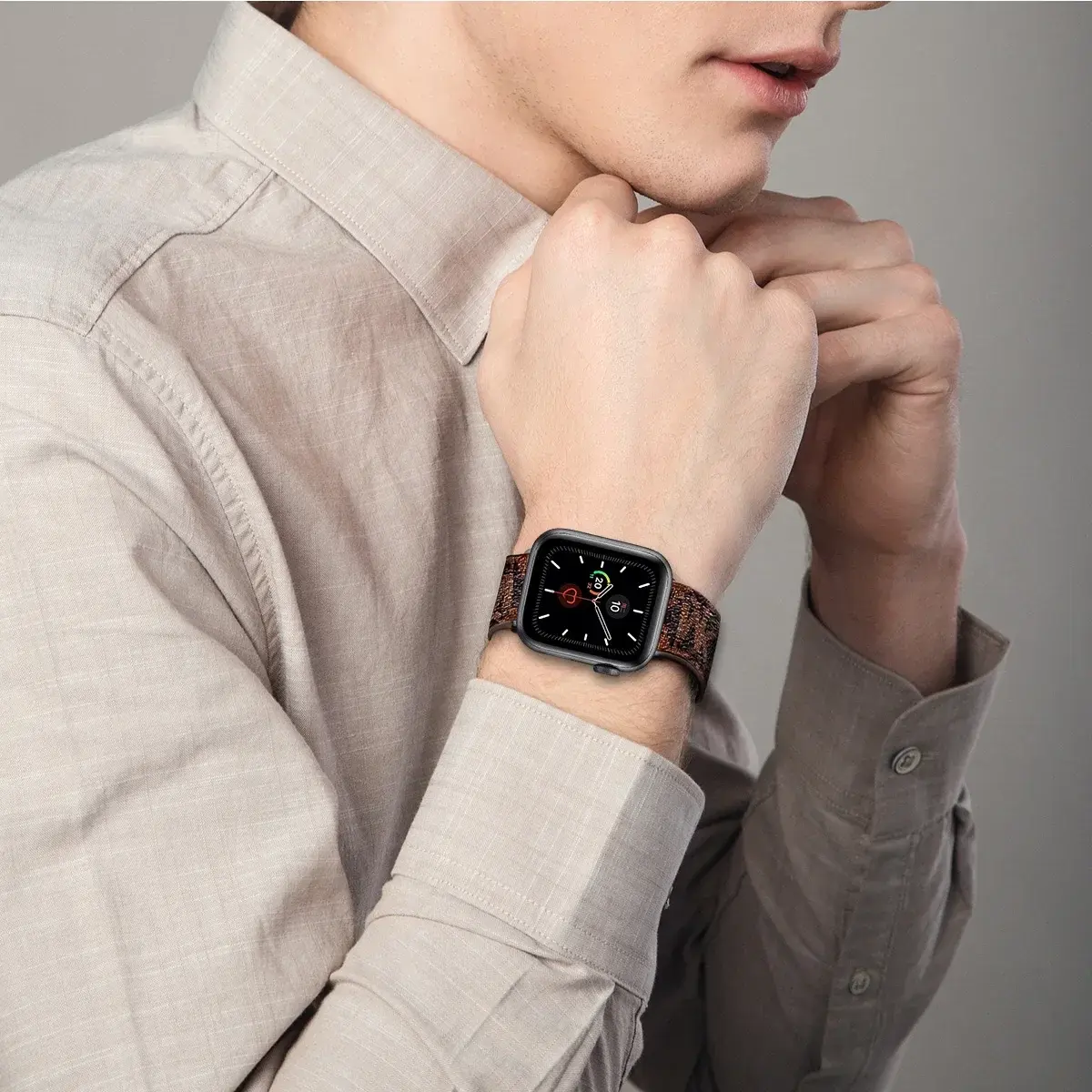Luxury Watch Bands Compatible With Apple Watch Band 38 40 41mm 42mm 44mm 45mm Designer Retro Leather Strap Classic Belt Ultra 49