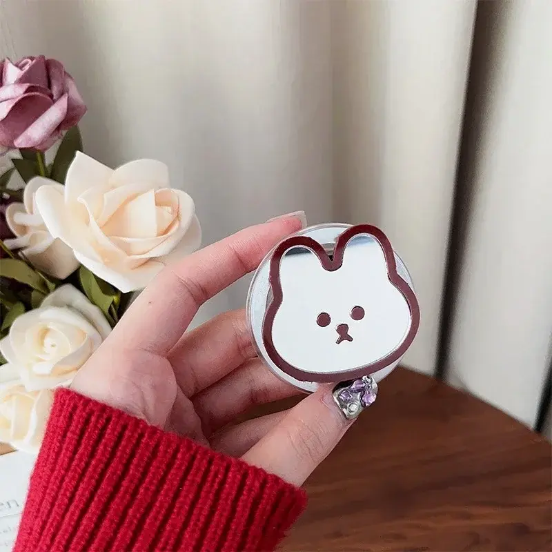 New Korea INS Cartoon Rabbit Magnetic Stand Holder Bracket Mobile Phone Case Cover For iPhone16 Samsung Magsafe Griptok Grip Tok