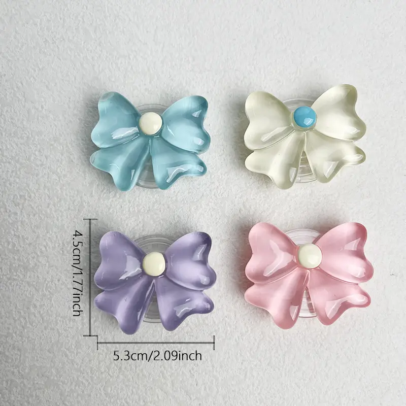 Cute Socket Talk Grip candy colored bow phone stand Lazy desktop folding stand small fresh bow phone grip