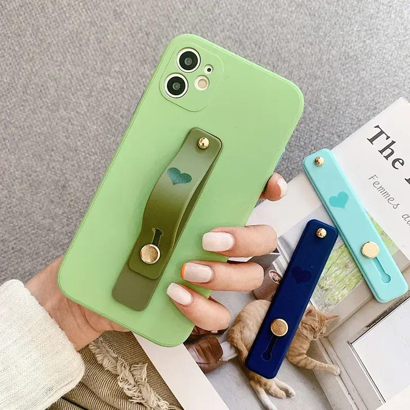 Finger Ring Holder Silicone Push Pull Grip Extremely Thin Phone Stand  Heart Candy Color Hand Band Bracket Phone Accessories