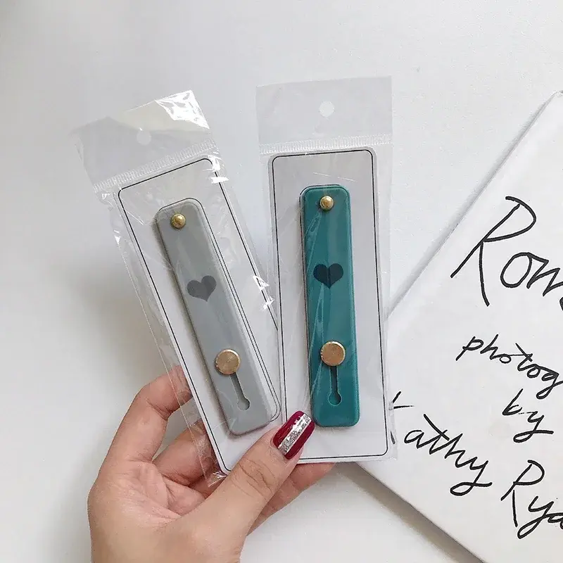 Finger Ring Holder Silicone Push Pull Grip Extremely Thin Phone Stand  Heart Candy Color Hand Band Bracket Phone Accessories