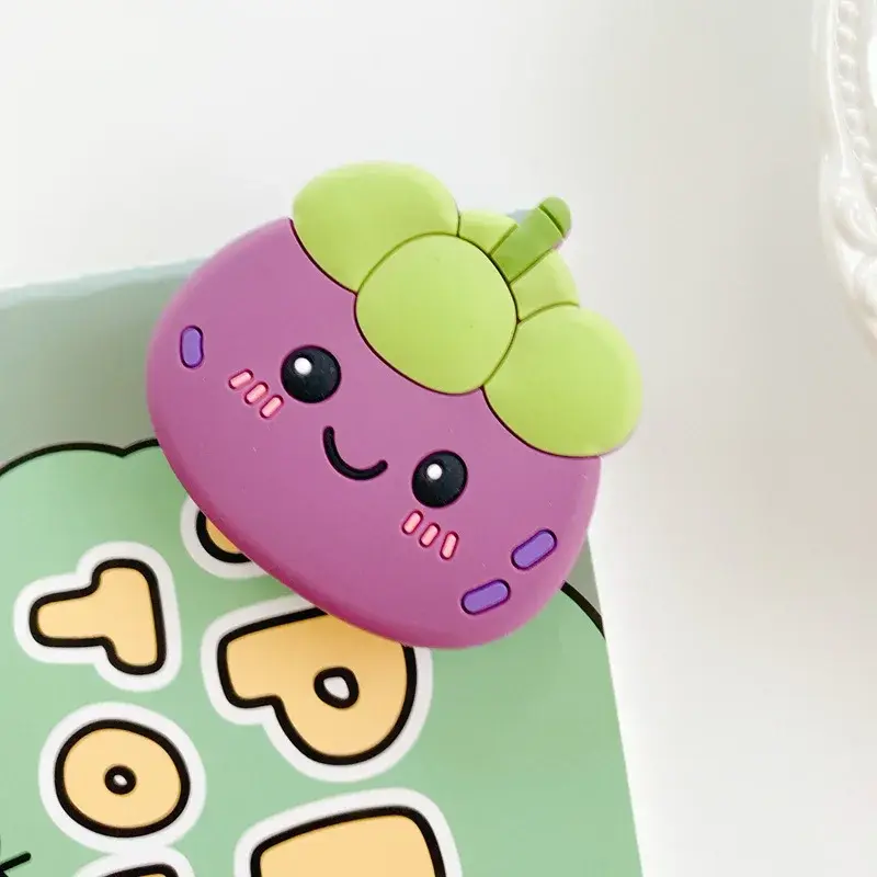 Cute Fruit Strawberry Foldable Grip Phone Holder for IPhone 15 14 Samsung Support Tok Socket Pocket Finger Bracket Griptok Stand