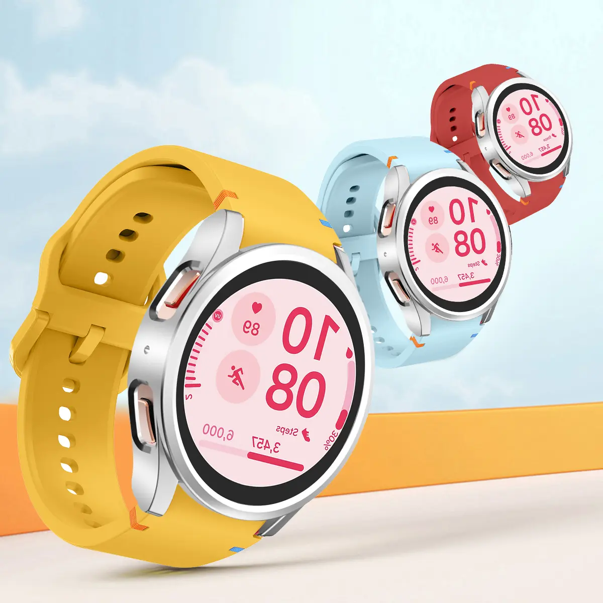 Case+Strap for Samsung Galaxy Watch 7 6 5 4 40mm 44mm Silicone  Band PC Protector Cover Bumper for Galaxy Watch 6Classic 43mm