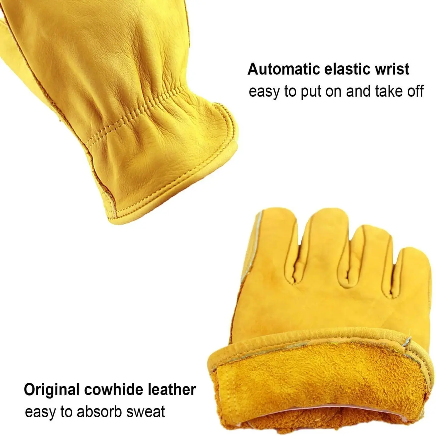 100% Full Cowhide Gardening Gloves: Prick and Cut Resistant, Ideal for Rose Pruning and Daily Protection