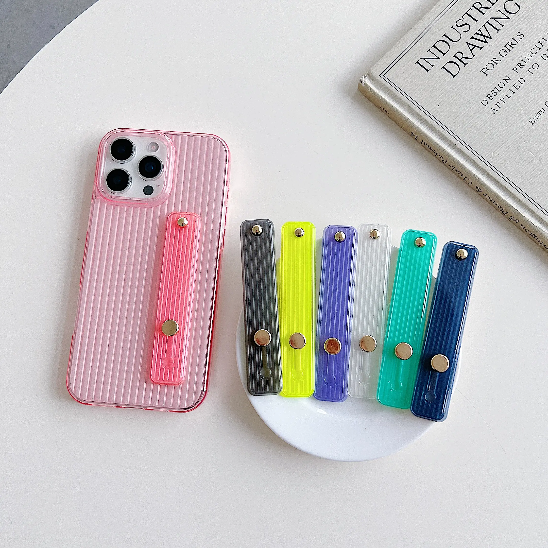Universal Wrist Band Phone Holder For iPhone Finger Grip Mobile Phone Stand for samsung xiaomi Push back sticked Socket bracket
