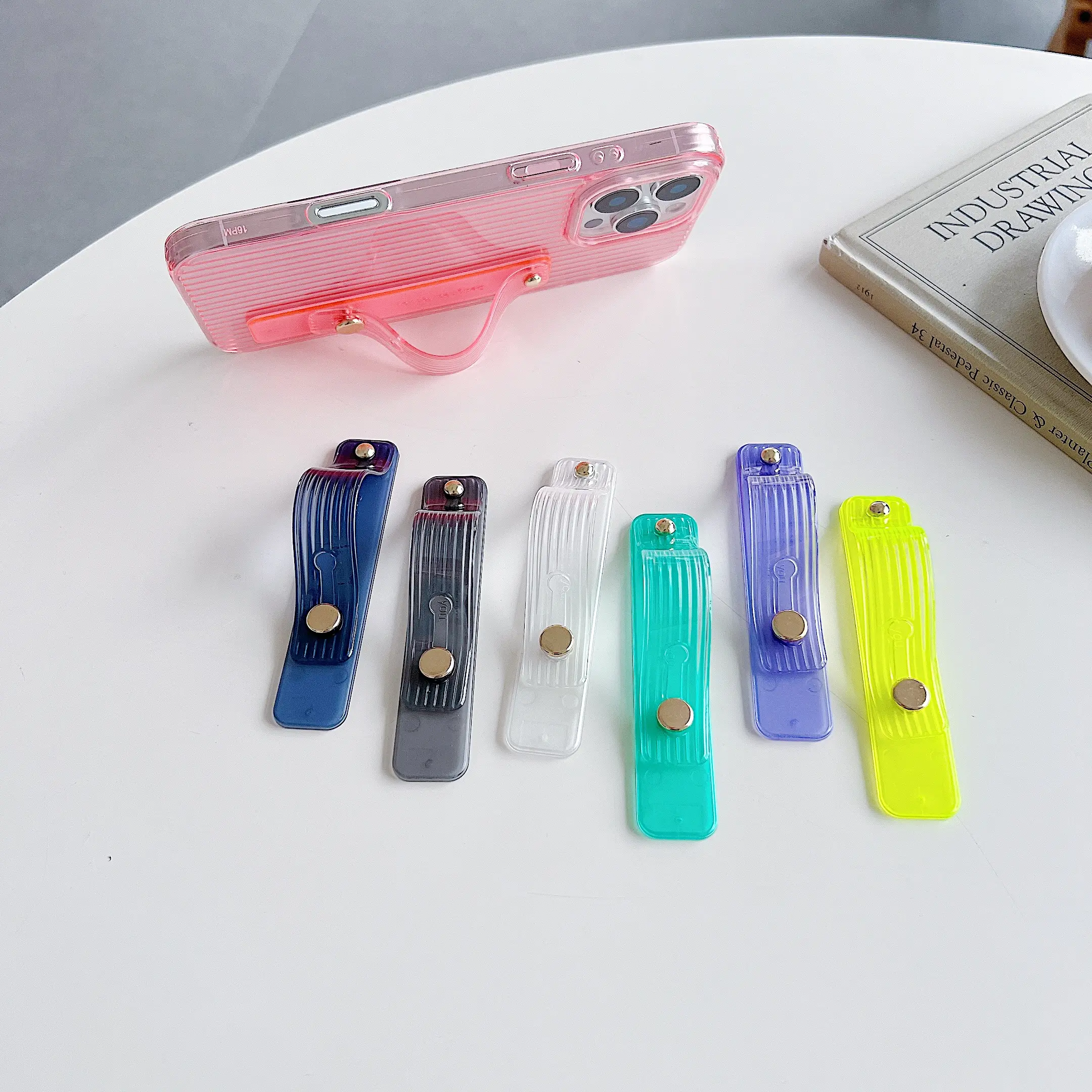 Universal Wrist Band Phone Holder For iPhone Finger Grip Mobile Phone Stand for samsung xiaomi Push back sticked Socket bracket