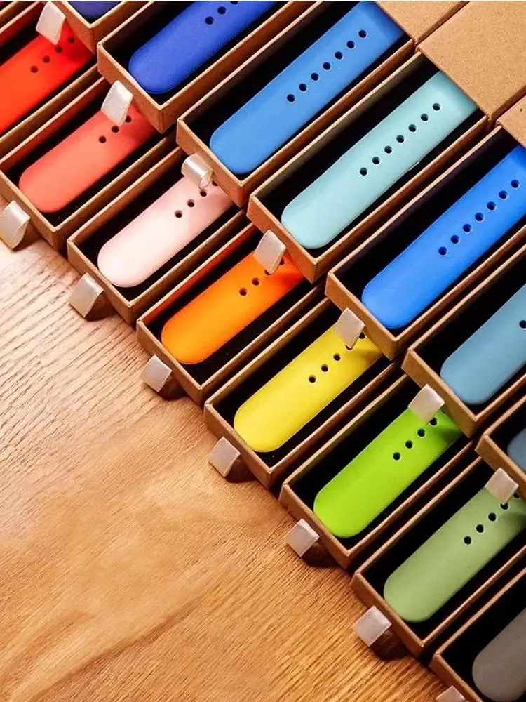 Silicone Strap For Apple Watch Band 44mm 40mm 45mm 41mm 49mm 42mm 38mm 44 mm correa bracelet iwatch series 9 7 8 se Ultra 4 5 6