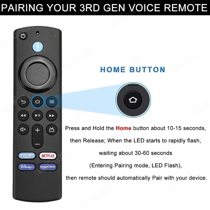 L5B83G Replacement Voice Remote Control For Fire Stick TV 3rd Gen Smart TV Stick 4K MAX Lite Fire Cube Remote Works with Alexa