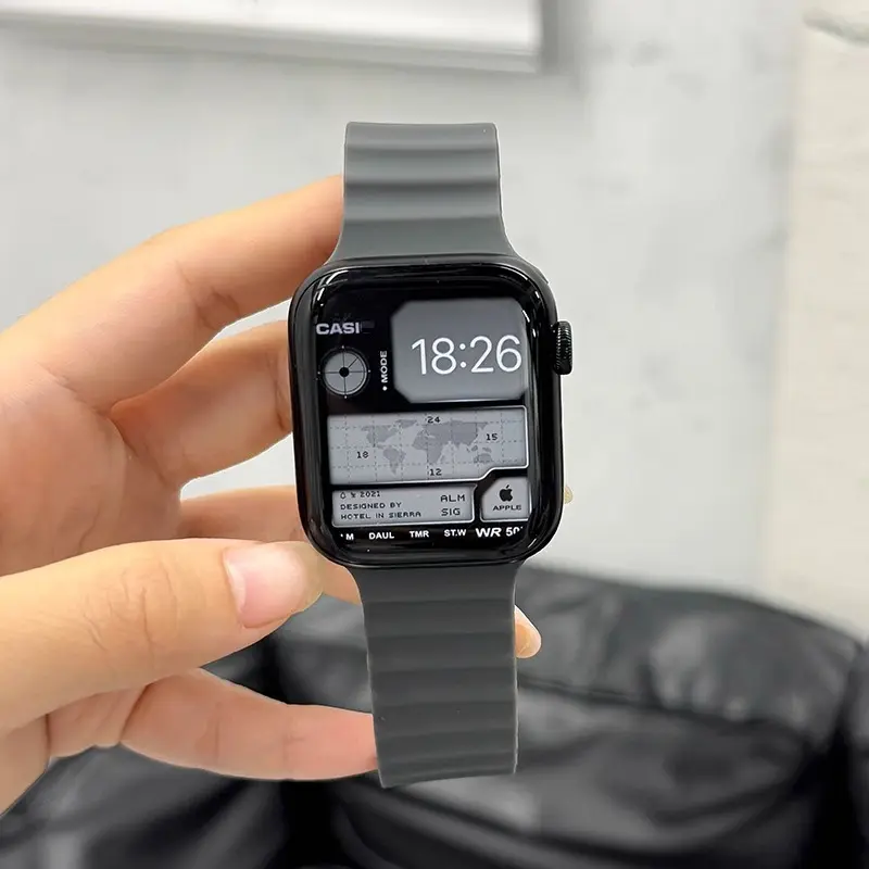 Ocean for Apple Watch Ultra Band 49mm 46mm 45 44mm 40 41mm 42mm Magnetic Strap Silicone correa Bracelet iWatch Series 10 9 8 7 6