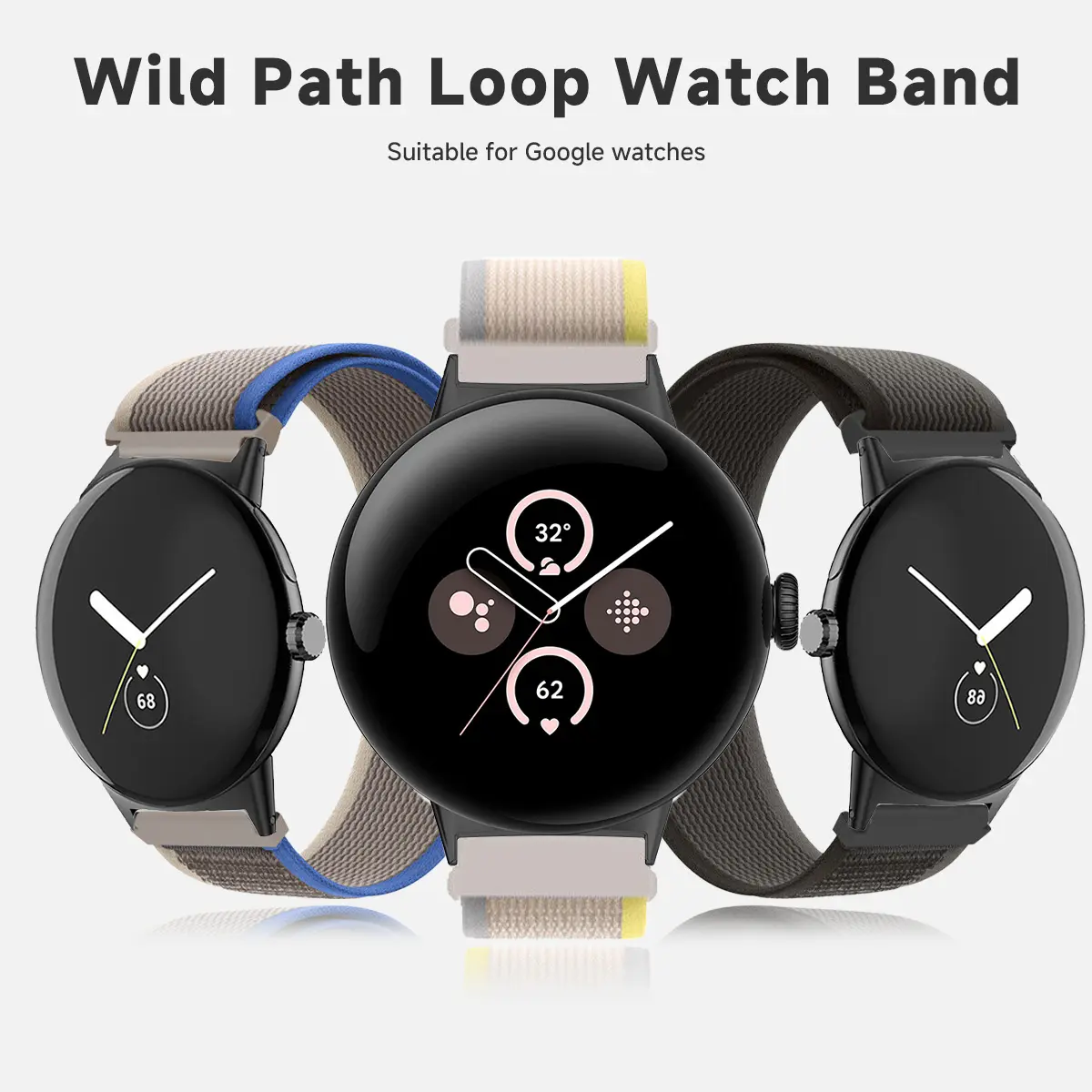 Trail loop for Google Pixel Watch 3 45mm Bracelet Watchband Accessories Nylon Wrist Replacement Strap for Pixel Watch1/2/3 41mm