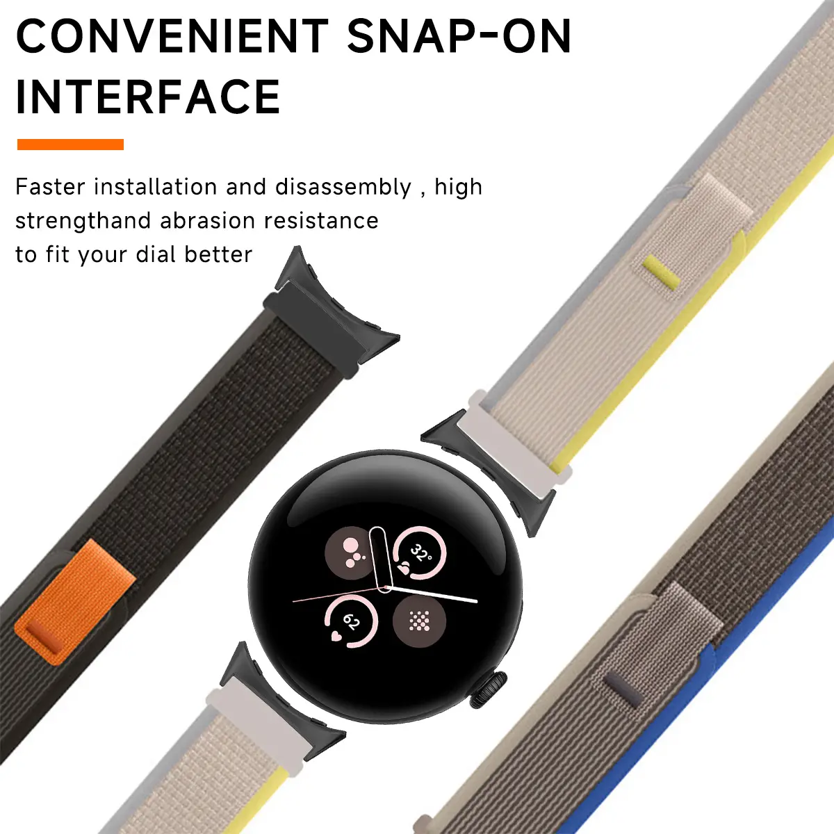 Trail loop for Google Pixel Watch 3 45mm Bracelet Watchband Accessories Nylon Wrist Replacement Strap for Pixel Watch1/2/3 41mm