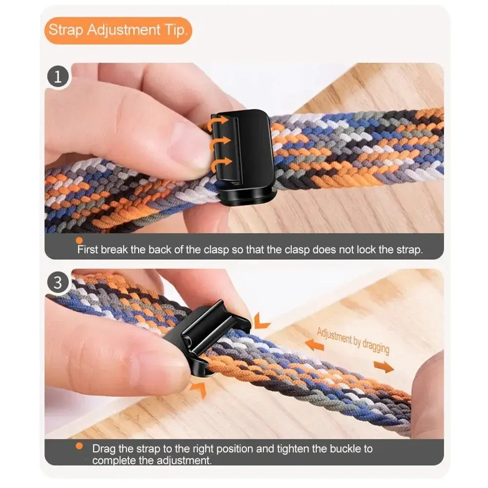 Nylon Braided Loop Strap For Apple Watch Band Ultra 2 49mm 9 8 7 41mm 45mm 6 5 4 SE 44/40mm Elastic Bracelet iWatch 10 46mm 42mm