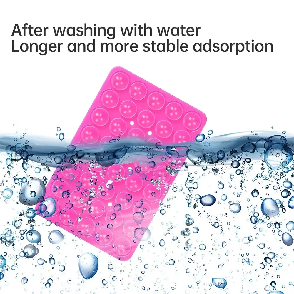 Silicone Suction Pad Double Sided For Mobile Phone Fixture Suction Cup Backed Adhesive Silicone Rubber Fixed Sucker Pad
