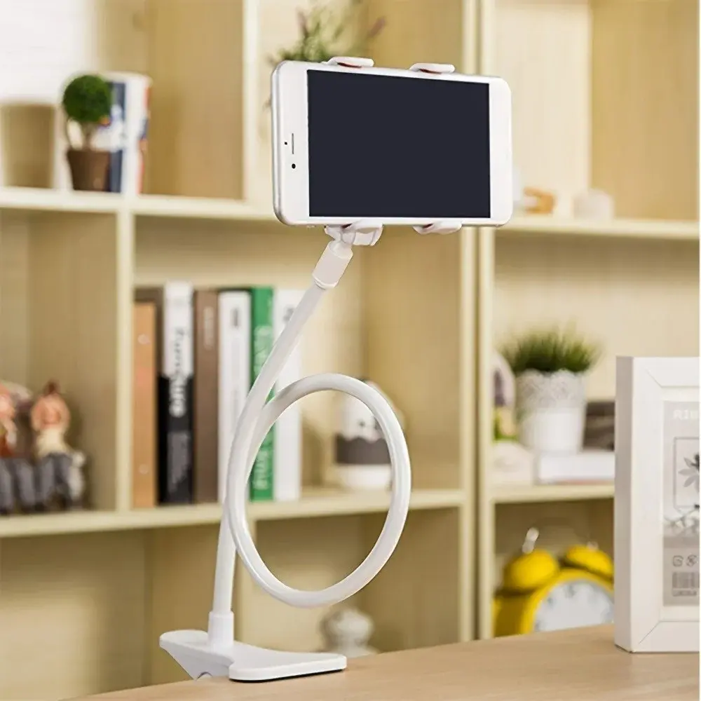 360 Rotate Clip Mobile Phone Holder Stand Portable Flexible Lazy Bed Desktop Bracket Smartphones Desk Mount Stand Base Support