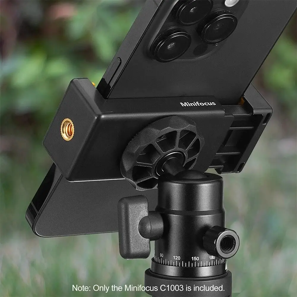 Phone Tripod Mount with Cold Shoe Mount for Microphone LED Video Light 1/4'' Screw for iPhone Samsung Galaxy OnePlus Google Pixe