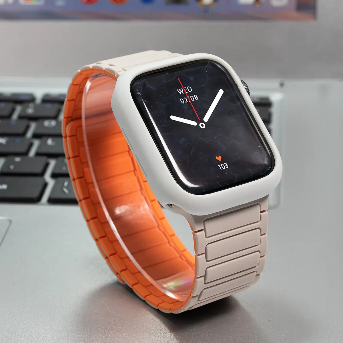 Magnetic Strap+Silicone Case for Apple Watch Band Ultra 2 49mm 46mm 45mm 44mm 42mm 41mm 40mm TPU Cover Iwatch 10 9 8 7 6 SE 5 4