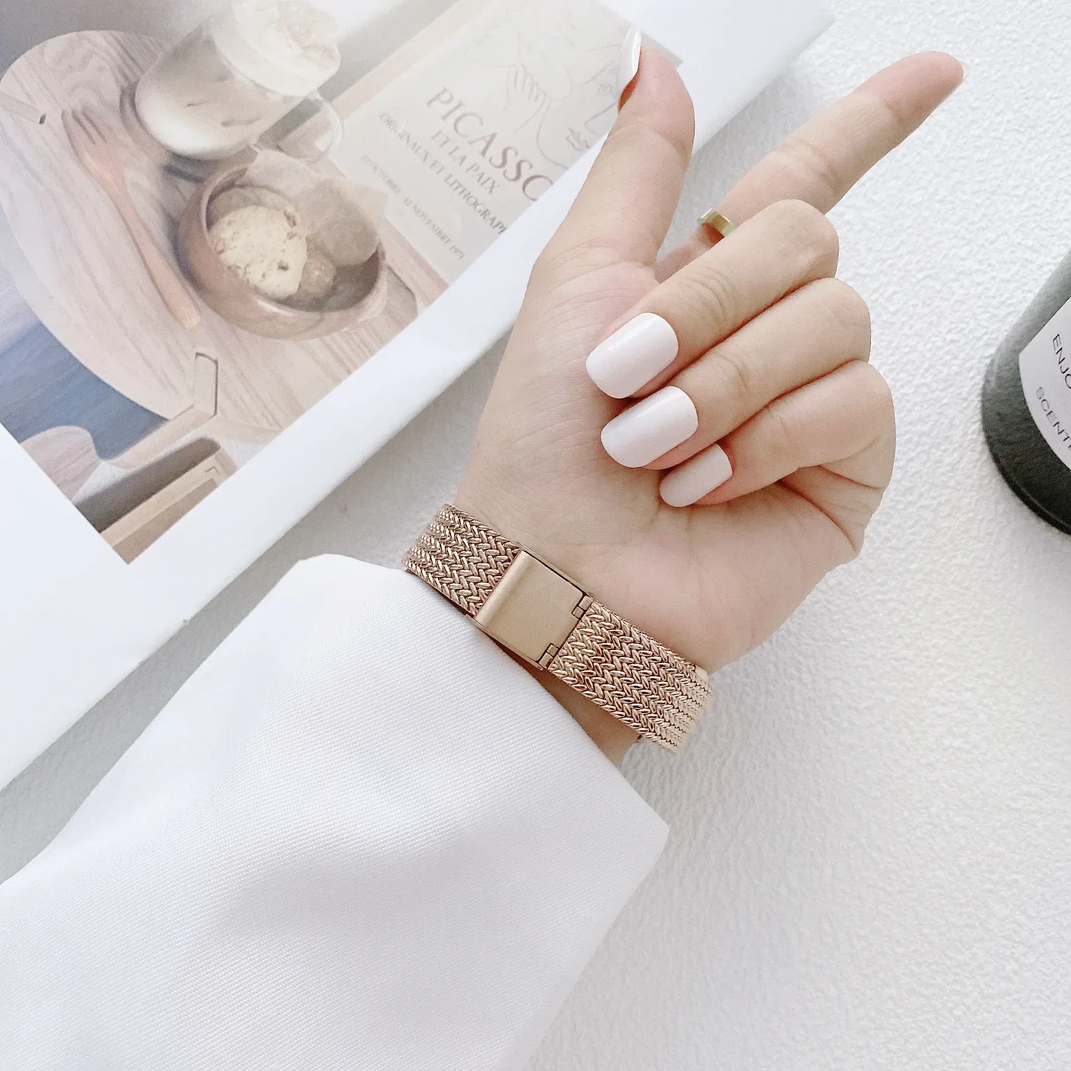 New Bracelet Metal Band for Apple Watch 10 9 8 7 6 SE 5 4 44 45 49MM Ultra Stainless Steel Milanese Strap for iwatch 42MM 46MM