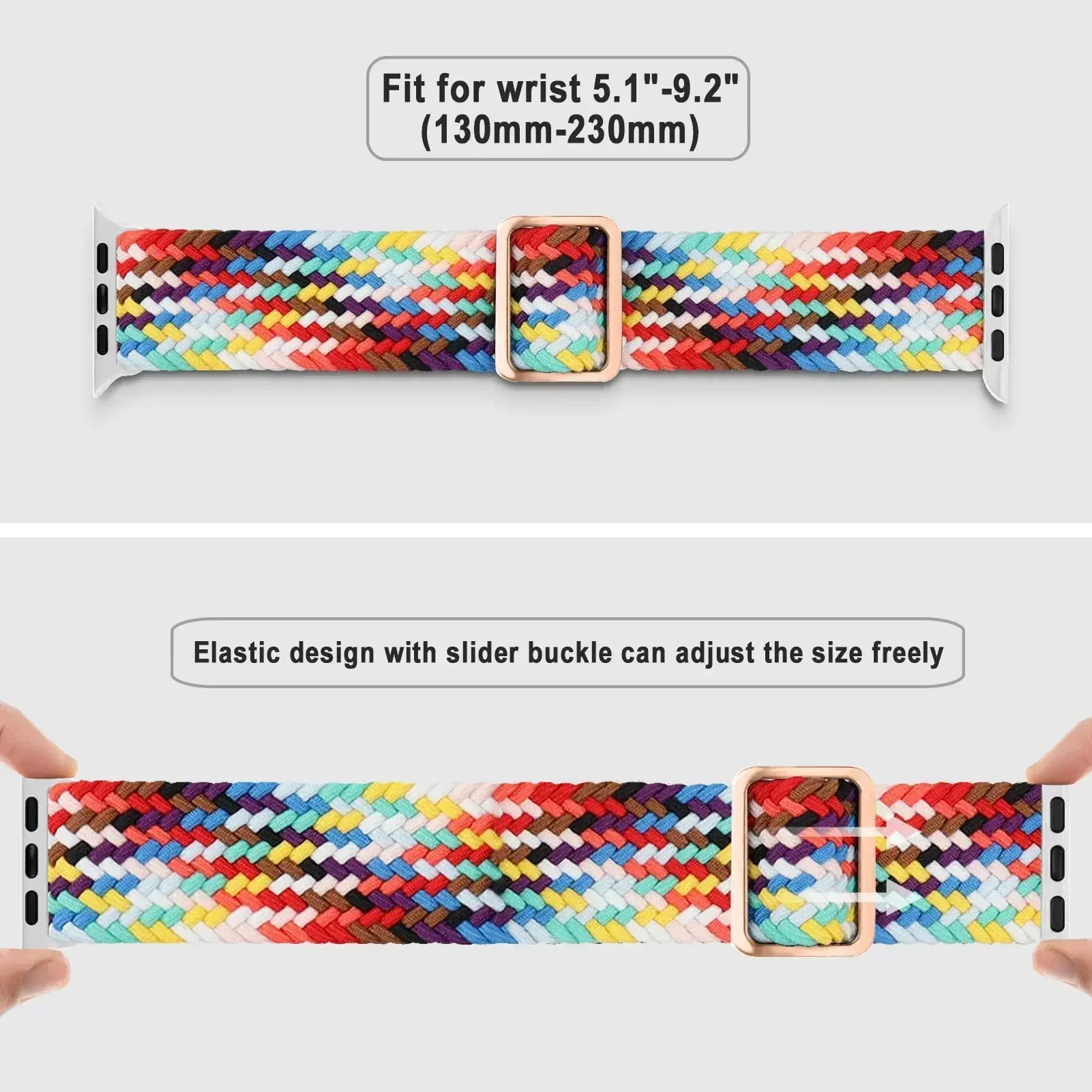 Braided Loop Strap For Apple Watch Band 42/46mm 45/41mm 38/40mm 44mm 49mm Nylon Solo Bracelet iWatch series 10 9 se 8 7 6 Ultra2