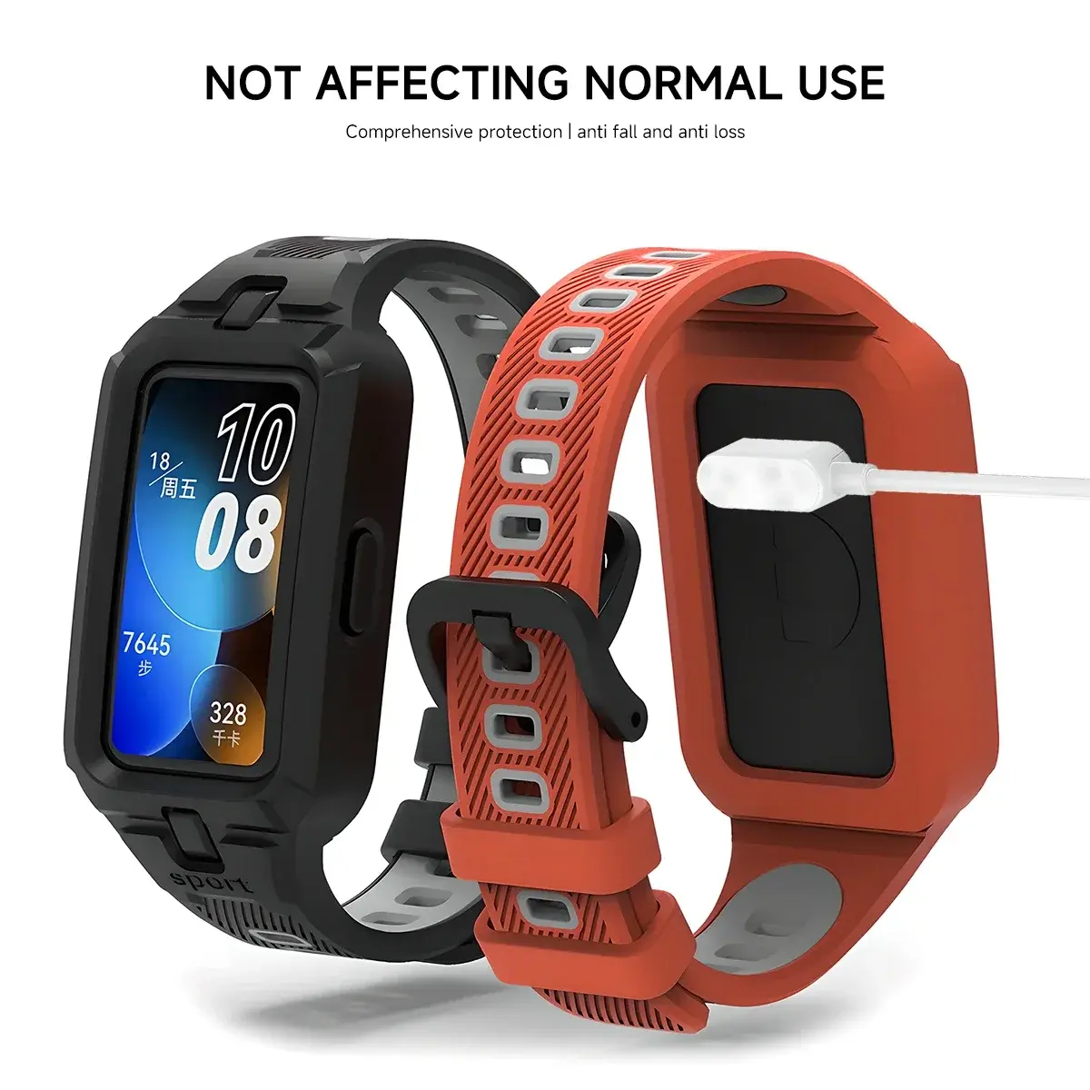 Silicone Strap for Huawei Band 9 8 7 6 Smart Watch Replacement Bracelet Sport Breathable Strap for Huawei Band 9/8/7/6 Accessory