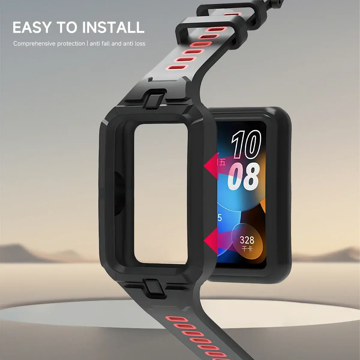 Silicone Strap for Huawei Band 9 8 7 6 Smart Watch Replacement Bracelet Sport Breathable Strap for Huawei Band 9/8/7/6 Accessory