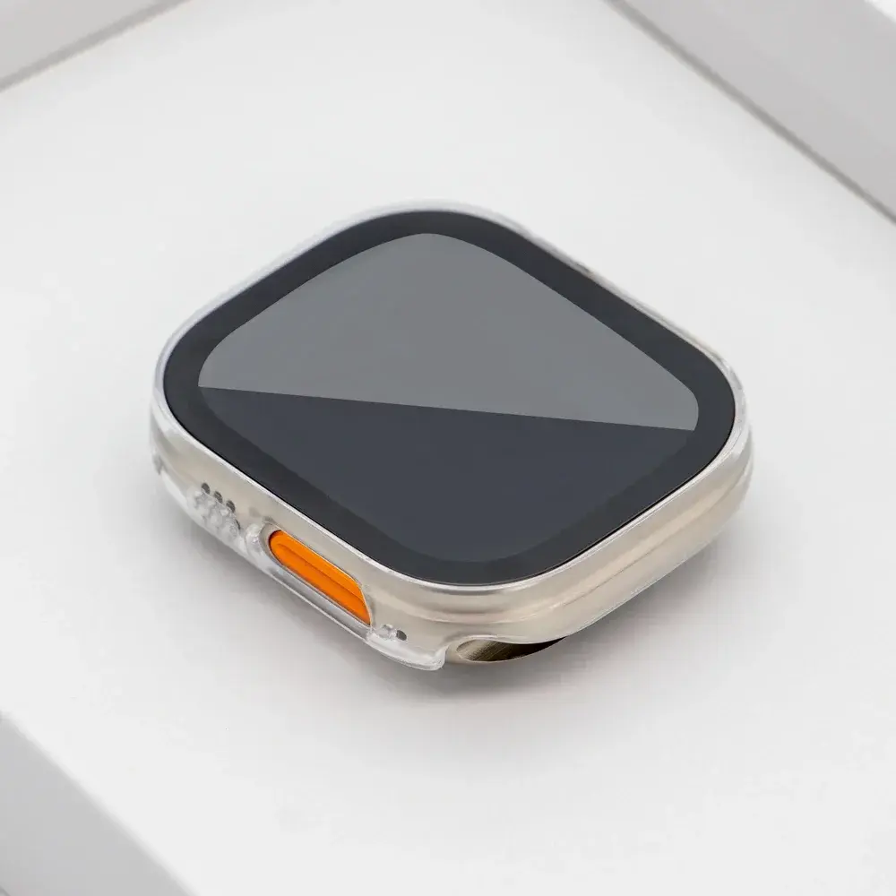 Privacy Glass+Case for Apple Watch 49mm 45mm 41mm 44mm 40mm Tempered Anti-Peeping Screen Protector for IWatch 8 7 6 5 4 9 Cover