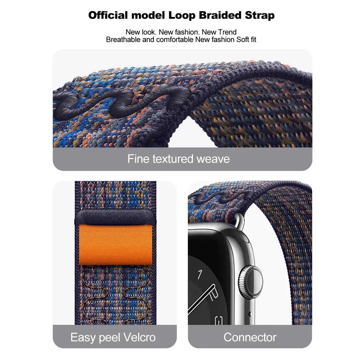 Nylon Sport Strap for Apple Watch Band Ultra 2 49mm for Nike Loop Bracelet iWatch S10 9 8 7 6 5 4 3 46mm 45mm 44mm 41mm 42mm se2