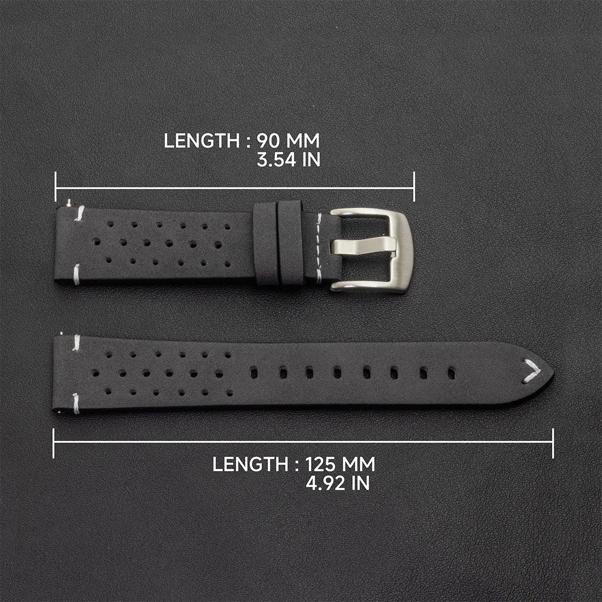 20 22mm Leather Strap for Samsung Galaxy Watch for Men Women Breathable Quick Release Watchband Replacement Belt Universal band