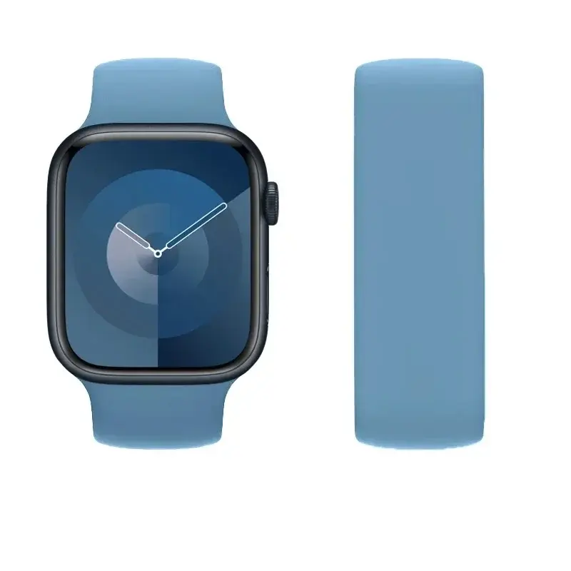 Solo Loop silicone for apple Watch Band 46mm 44mm 45mm 41mm 49mm 38mm 42mm belt bracelet iwatch series 10 9 8 7 6 ultra 2 strap