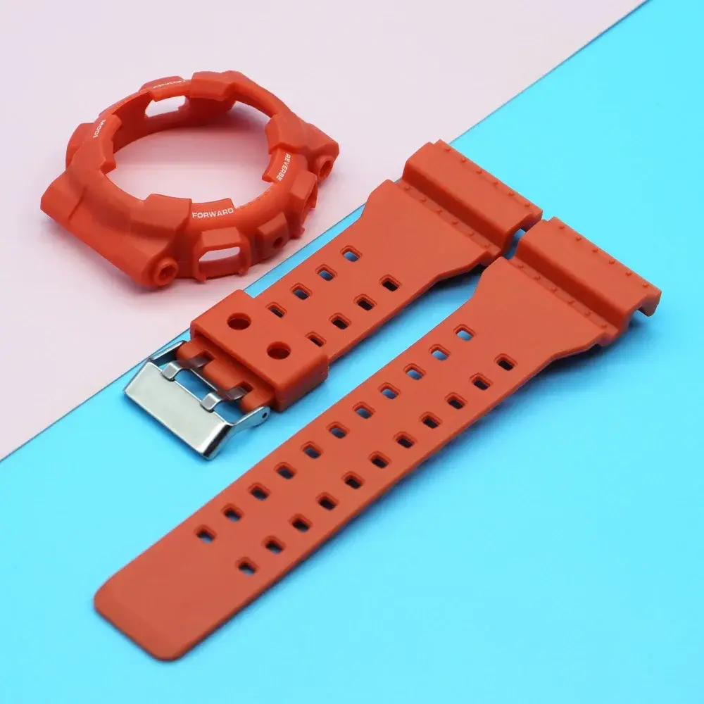 Resin Silicone Case Band For Casioak GA-110 GA100 GD-120 Watch Strap case for Casio shock Men Matte Wristwatch Sport