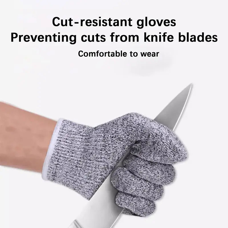 Cut Resistant Gloves Grade 5 Abrasion Resistant Carpentry Kitchen Knife Fish Grabbing Slip Resistant Hand Protection