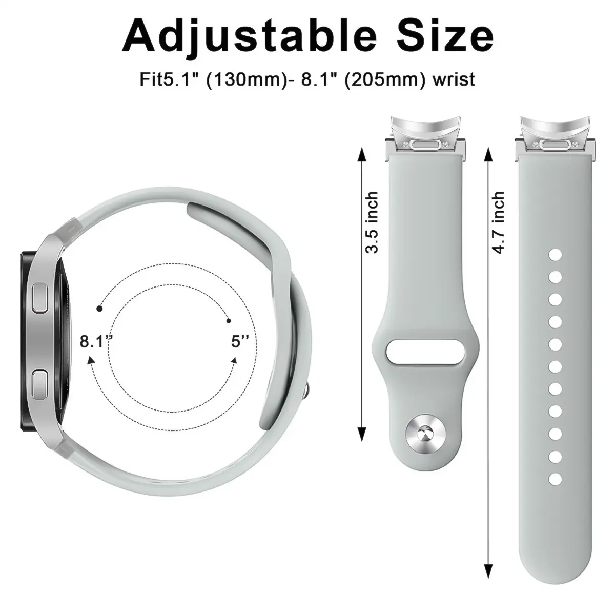 No Gaps Silicone Strap for Samsung Galaxy Watch7 6 5 4 40 44mm 6/4 Classic 43/47mm Bracelet Wristband for Galaxy 5Pro 45 Correa